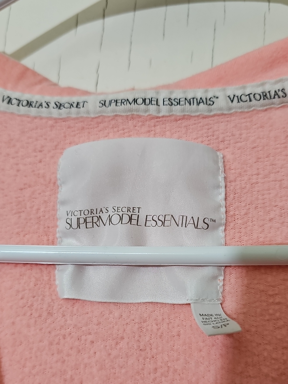 PINK Victoria's Secret Pastel Pink Zip-Up Hoodie- VS Supermodel Essentials Ed. - Picture 4 of 4